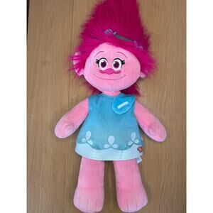 Build A Bear Trolls Dreamworks Princess Poppy Blue Dress Plush Doll 23" BAB